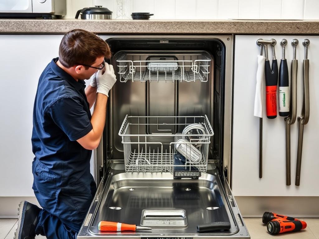 Drain pump access and sump inspection
